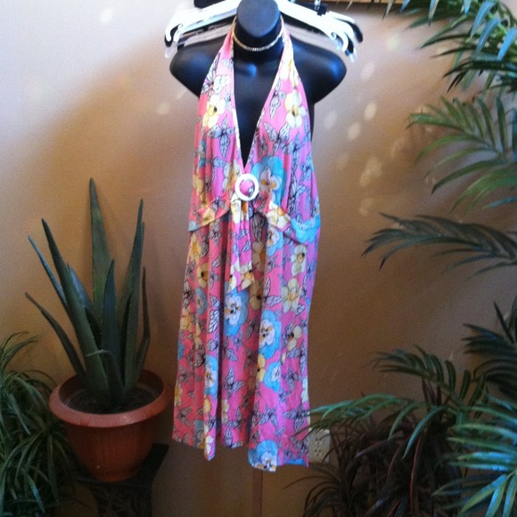 Brand new multi color halter dress have other size