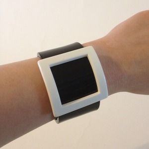 Black and White Cuff Bracelet