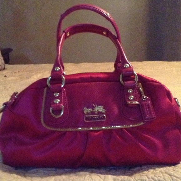 Hot pink coach purse