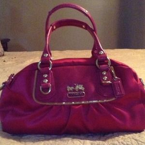 Hot pink coach purse
