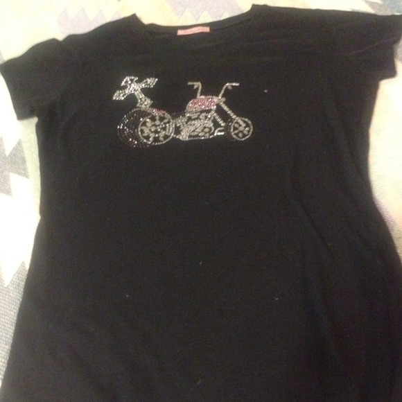Jeweled Motorcycle black t-shirt - Picture 3 of 3