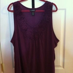 Plum sleeveless top