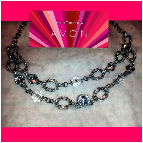 ⚠️SOLD⚠️Diamond and beaded two strand necklace - Picture 2 of 3