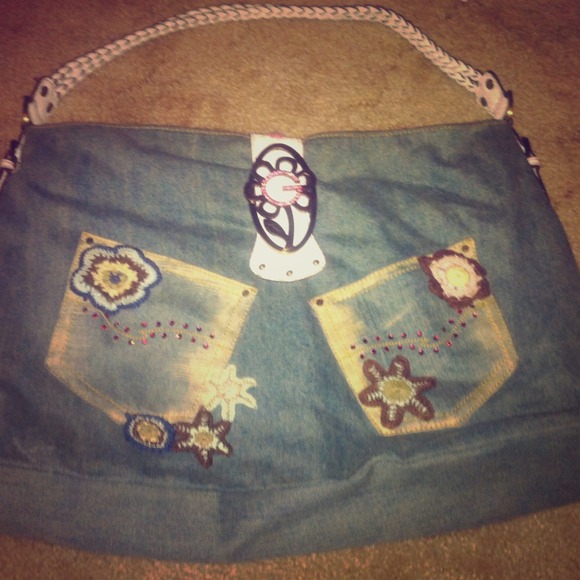 Guess denim bag.