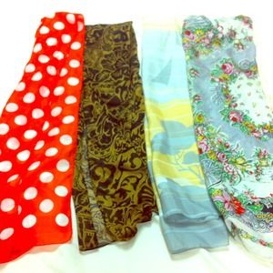 4 scarves