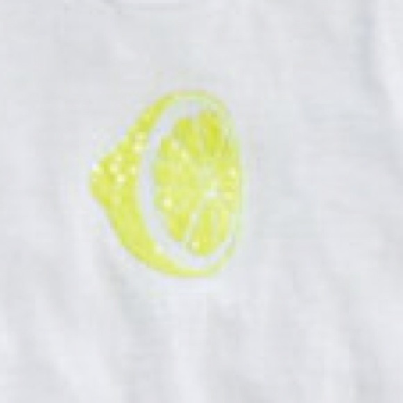 Adorable new with tag Jcrew sequin lemon tee! - Picture 2 of 4