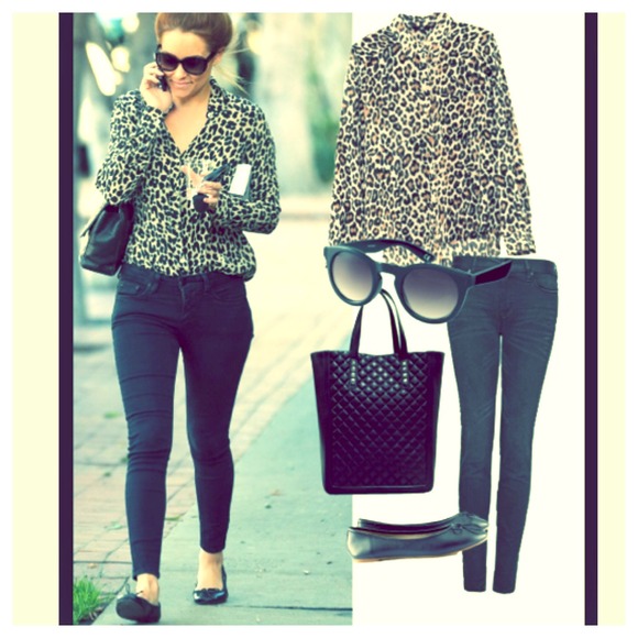 Tops - Leopard print top LAST ONE SALE