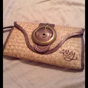 Roxy Rattan Clutch