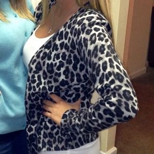 Snow leopard sweater by St. John's Bay