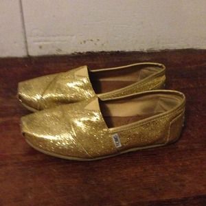 ✨Sparkly Gold Toms& Blue Suede Shoes 💙 🎉BUNDLE🎉