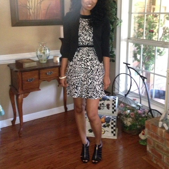 LOFT black white dress