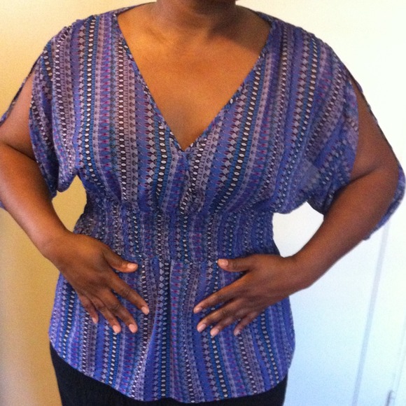 Sheer colorful top - Picture 2 of 3