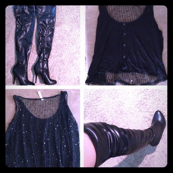 BUNDLE boots and top