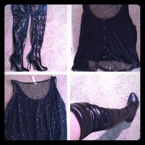 BUNDLE boots and top