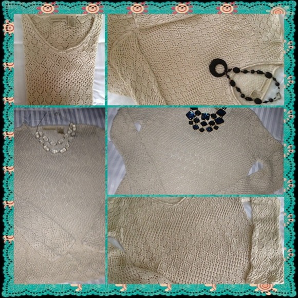 🎀SOLD🎀Gorgeous 🌴Chic🌴Crochet Apostrophe top - Picture 3 of 3