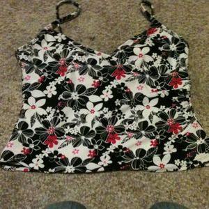 Floral swim suit top