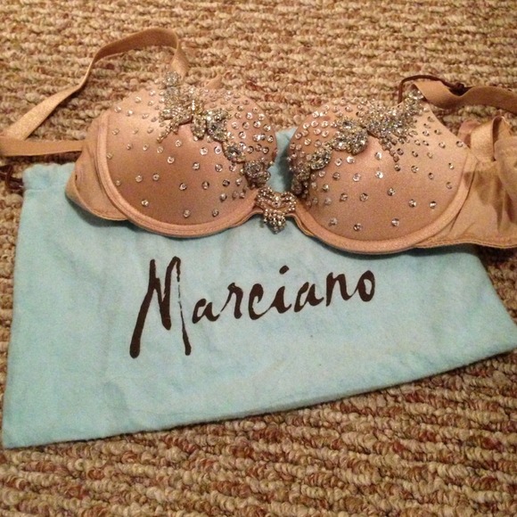 Authentic Marciano Guess nude crystal bra