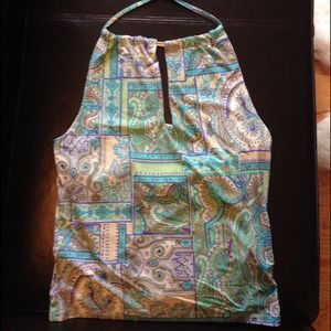 Ethnic print halter top
