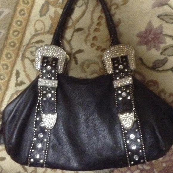 Charm and Luck leather and crystal bag