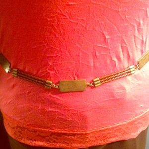 Chain and leather belt
