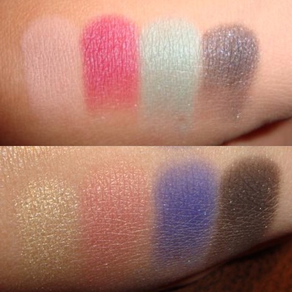 MAC HELLO KITTY Too Dolly Eye Shadow Eyeshadow Palette 4  2 MAC Hello Kitty Quads Too Dolly & Lucky Tom RARE