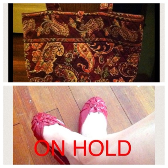 Bundle of vera Bradley tote and red flats
