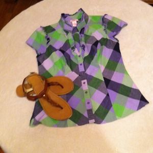 Candies Purple and Green shirt.