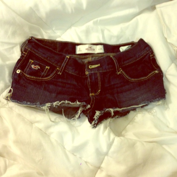 Hollister Denim - Hollister Dark Denim washed cutoff shorts size 24