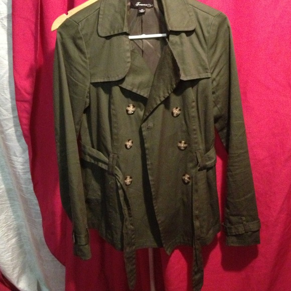 Forest green trenchcoat