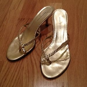 Banana Republic Gold Kitten Heels