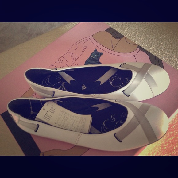 Brand new white adidas ballerinas..
