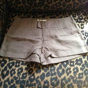 Arden B brown linen shorts