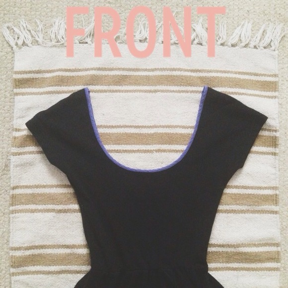 SOLD - Mini Skater Dress or Tunic - Black & Violet - Picture 2 of 4