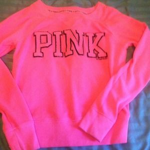 Pink crew neck sweater