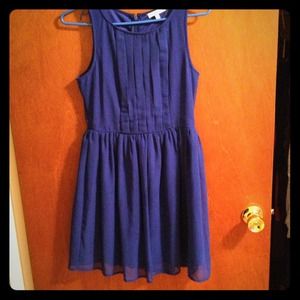 Blue pleated top dress