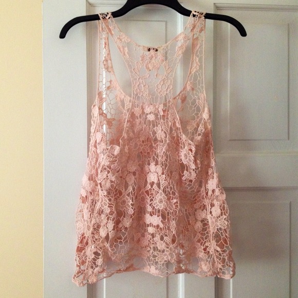 See Through Pink Tank Top - Picture 2 of 3