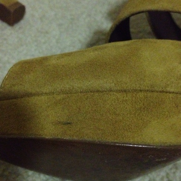 SOLD J.Crew Collins Suede Peep toes Sz. 6.5 - Picture 4 of 4