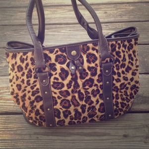 J. Crew J Crew Quilted Leopard Satchel Handbag!