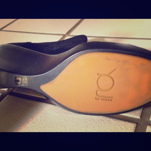 Black suede wedge ankle boot by YOU