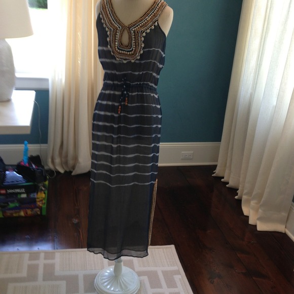 Beaded dress from Calypso. NOW $75