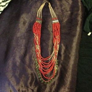 Gorgeous red necklace from India Town
