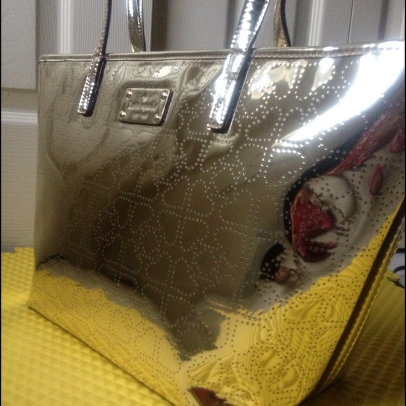Auth gold Kate spade