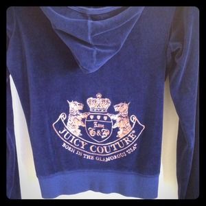 Juicy Couture velour zip up with detailing on back