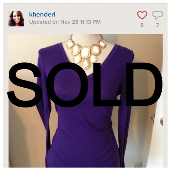 Purple V-neck