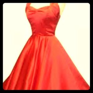 1950redsatincircledress small with white pettycoat