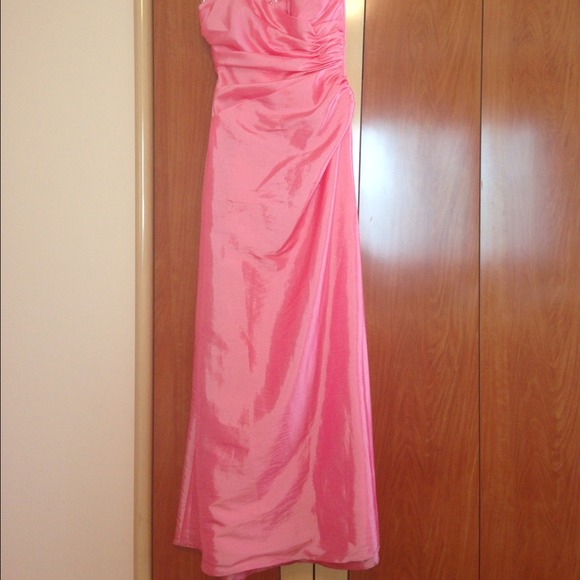 Pink/coral full length dresss - Picture 4 of 4