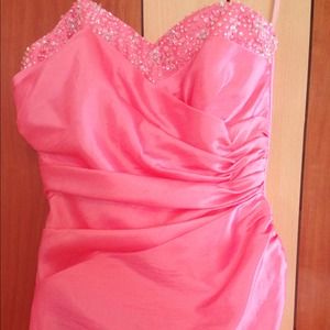Pink/coral full length dresss