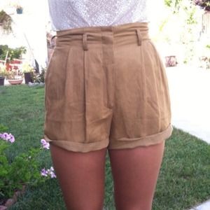 ⛔SOLD⛔ Tan linen high waist shorts