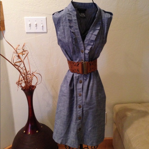 Adorable denim looking summer dress