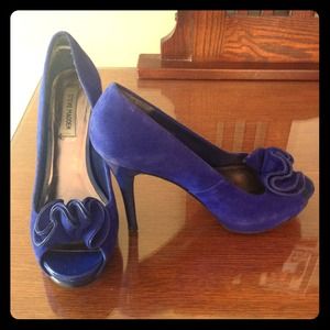Beautiful blue suede shoes